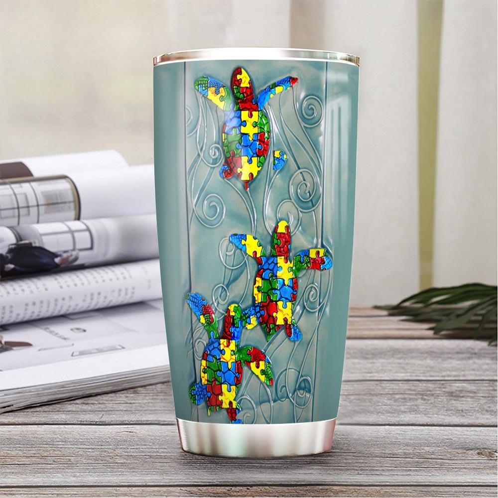 Personalized Turtle Autism HHZ2611023 Stainless Steel Tumbler - MostSuit