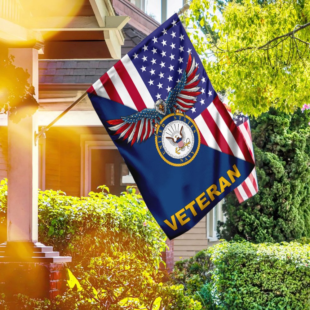 United States Navy American Veteran US Flag