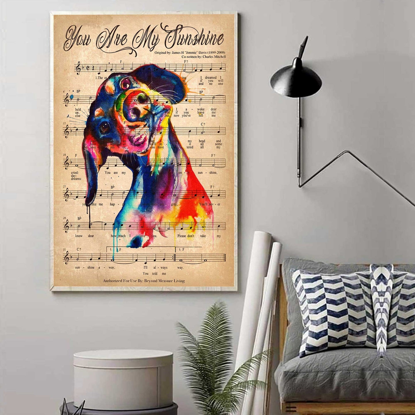 Watercolor Dachshund Canvas