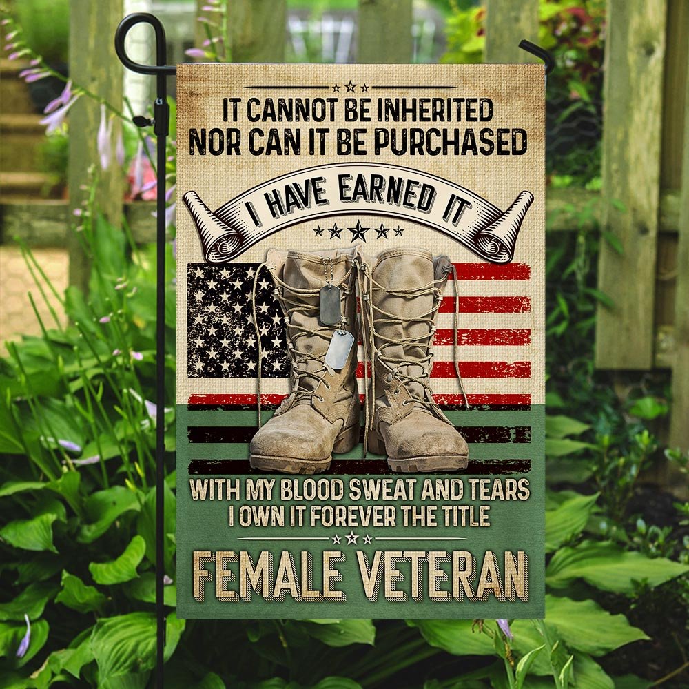 Forever The Title Female Veteran Flag