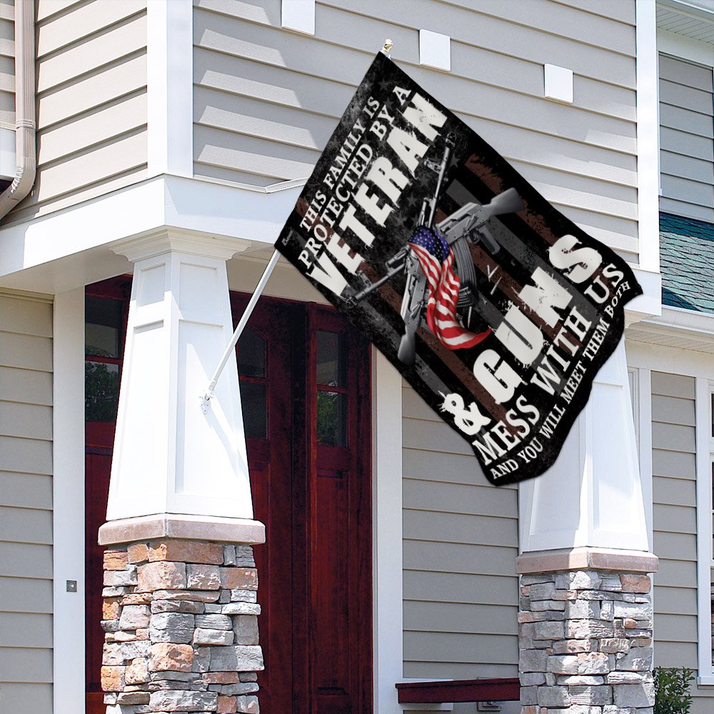 This Family is Protected By a Veteran & Guns Flag