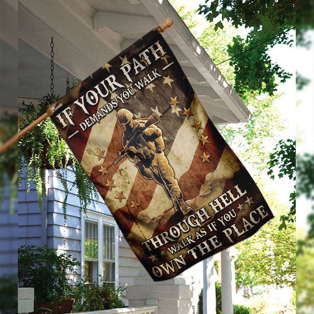Veteran - Walk As If You Own The Place Flag