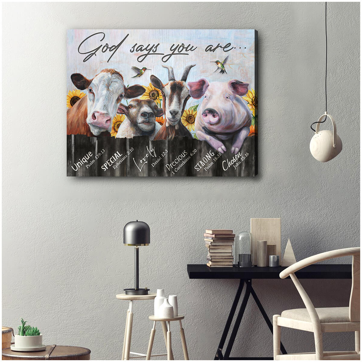Canvas Poster Farm God Says You Are