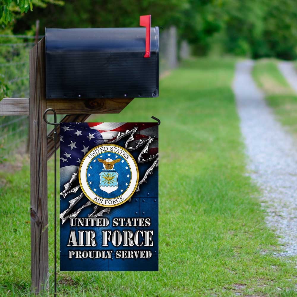 United States Air Force Veteran. Proudly Served Flag
