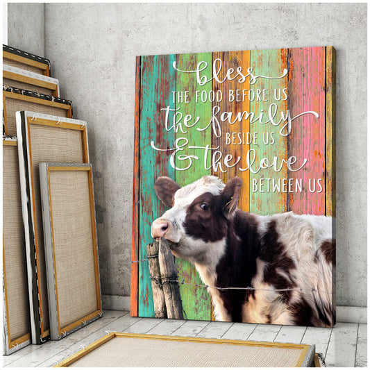 Mostsuit Bless the food before us Cow Farm Canvas Wall Art Decor
