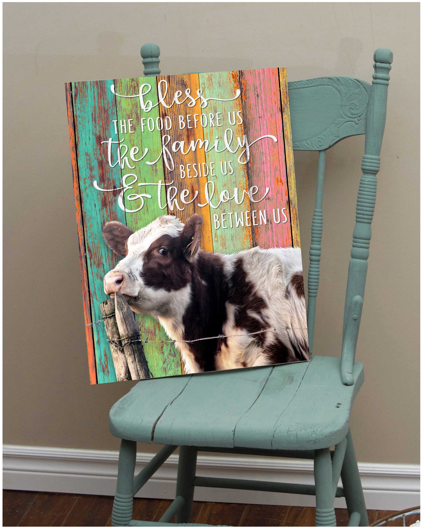 Mostsuit Bless the food before us Cow Farm Canvas Poster Wall Art Decor