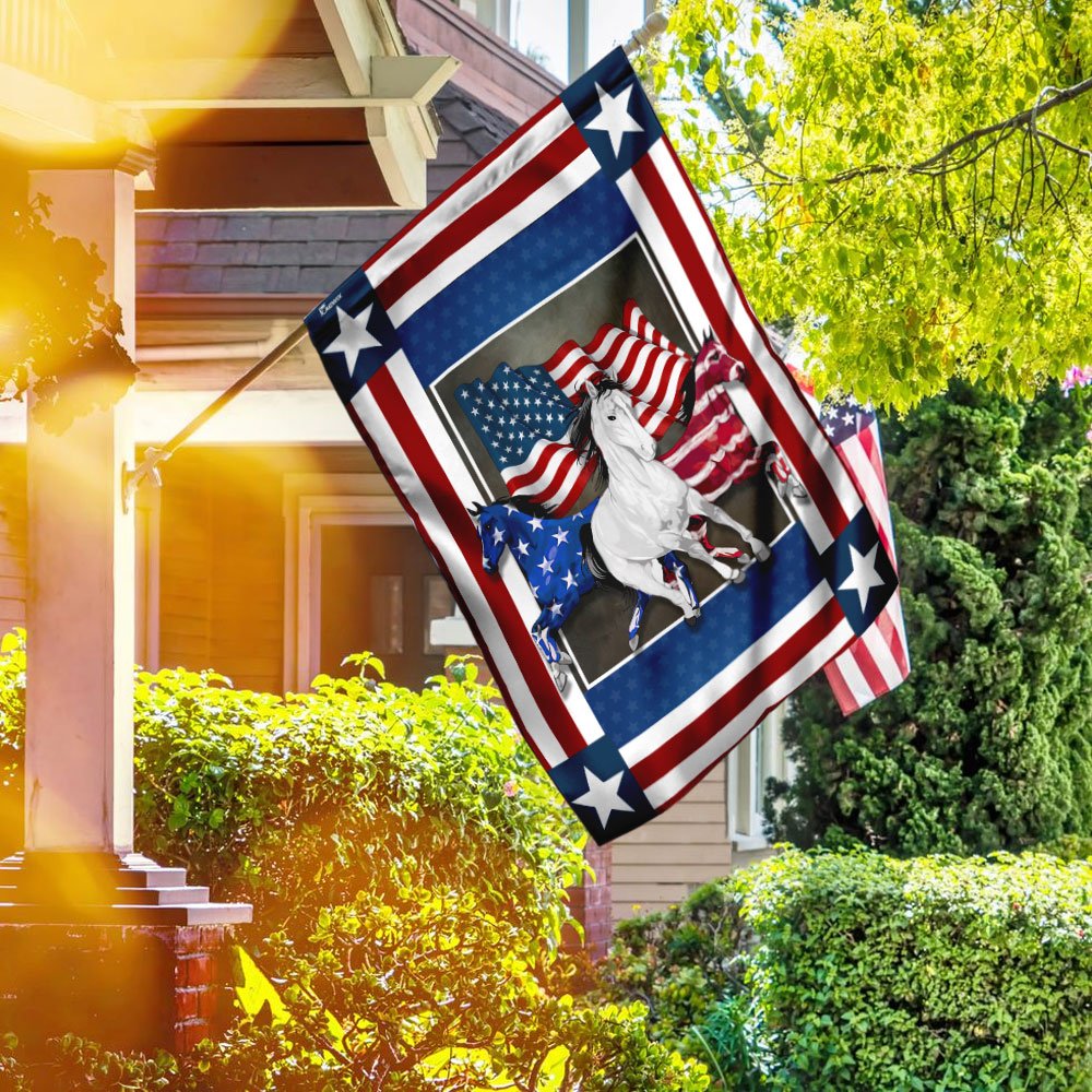 United States Horses Independence Day Flag