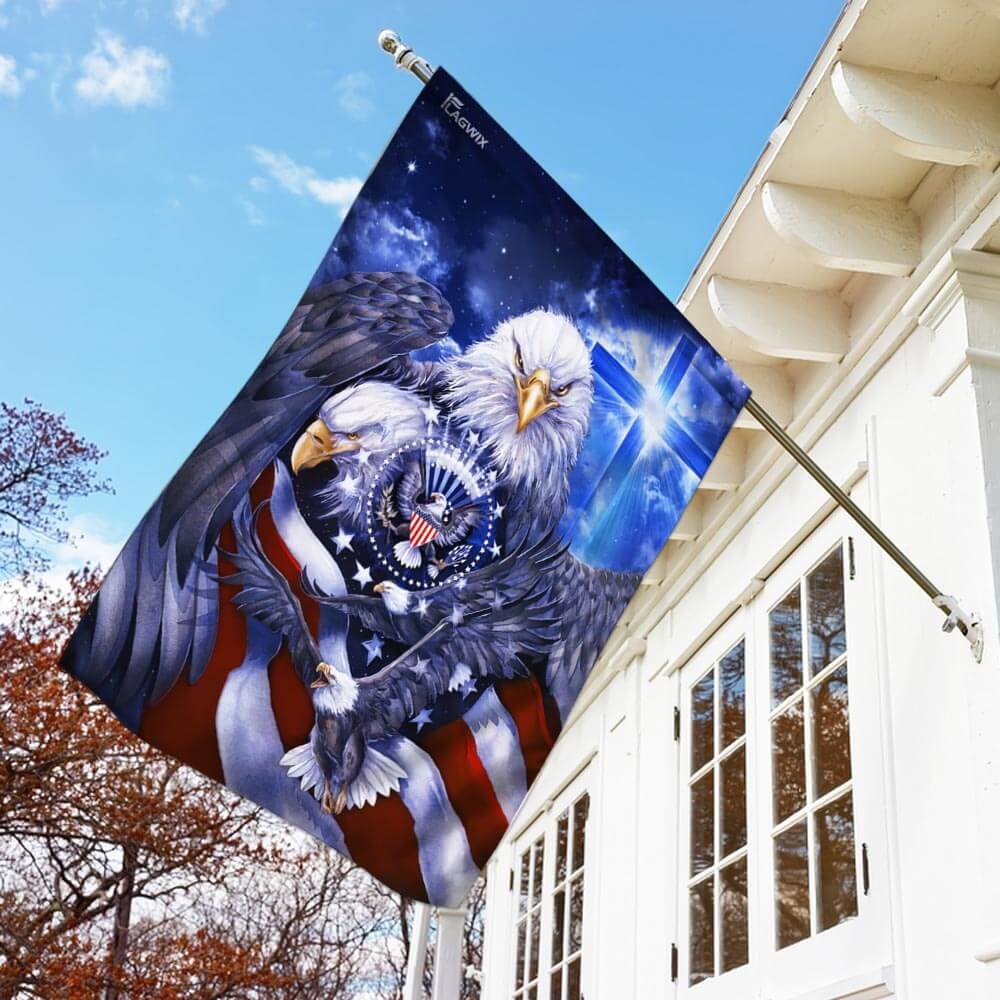 God Bless America. Eagle Flag