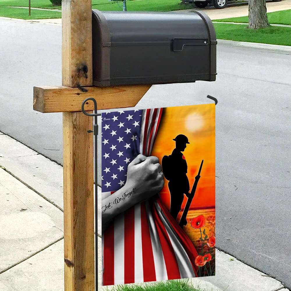 Veteran. Lest We Forget Flag