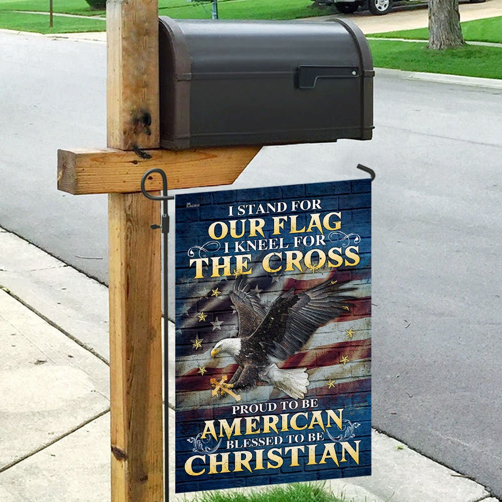 I Stand For Our Flag I Kneel For The Cross Flag