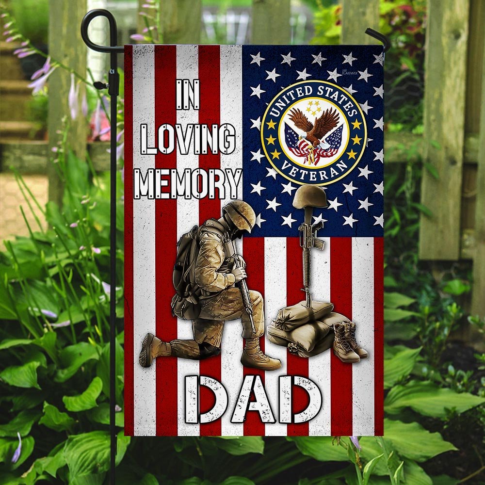 In Loving Memory Veteran Dad Flag