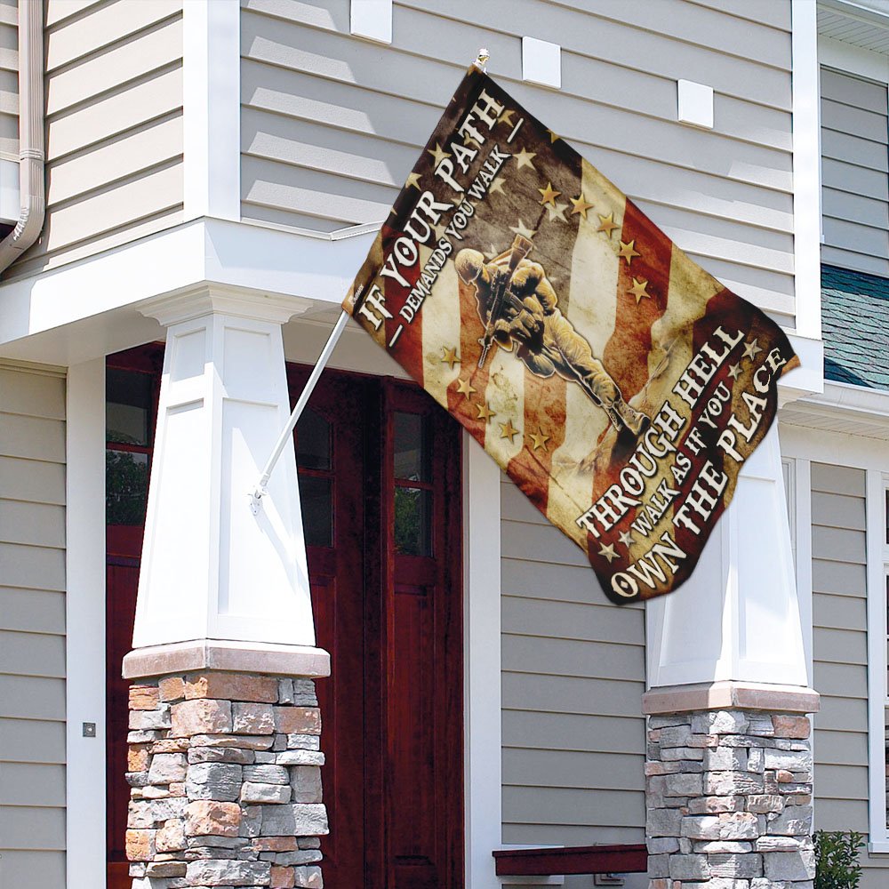 Veteran - Walk As If You Own The Place Flag