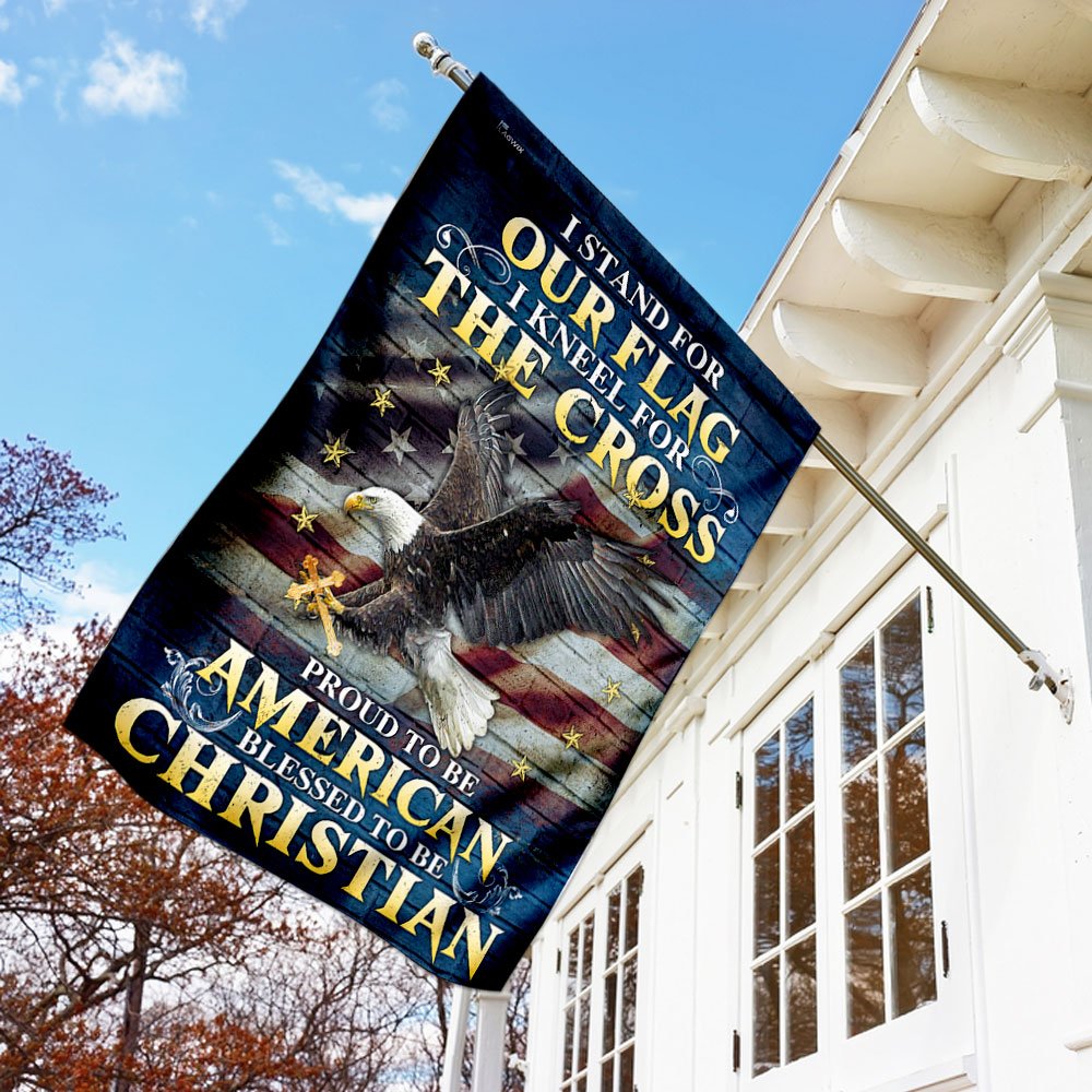 I Stand For Our Flag I Kneel For The Cross Flag