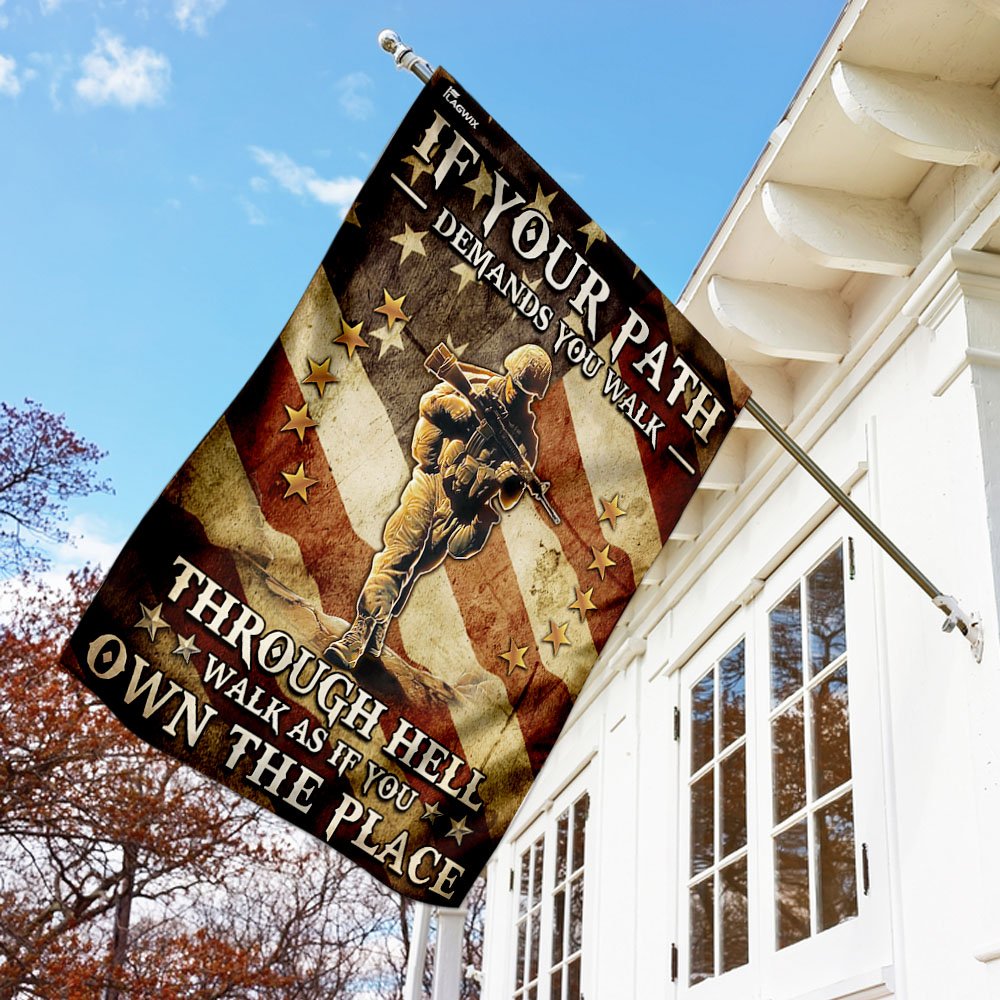 Veteran - Walk As If You Own The Place Flag