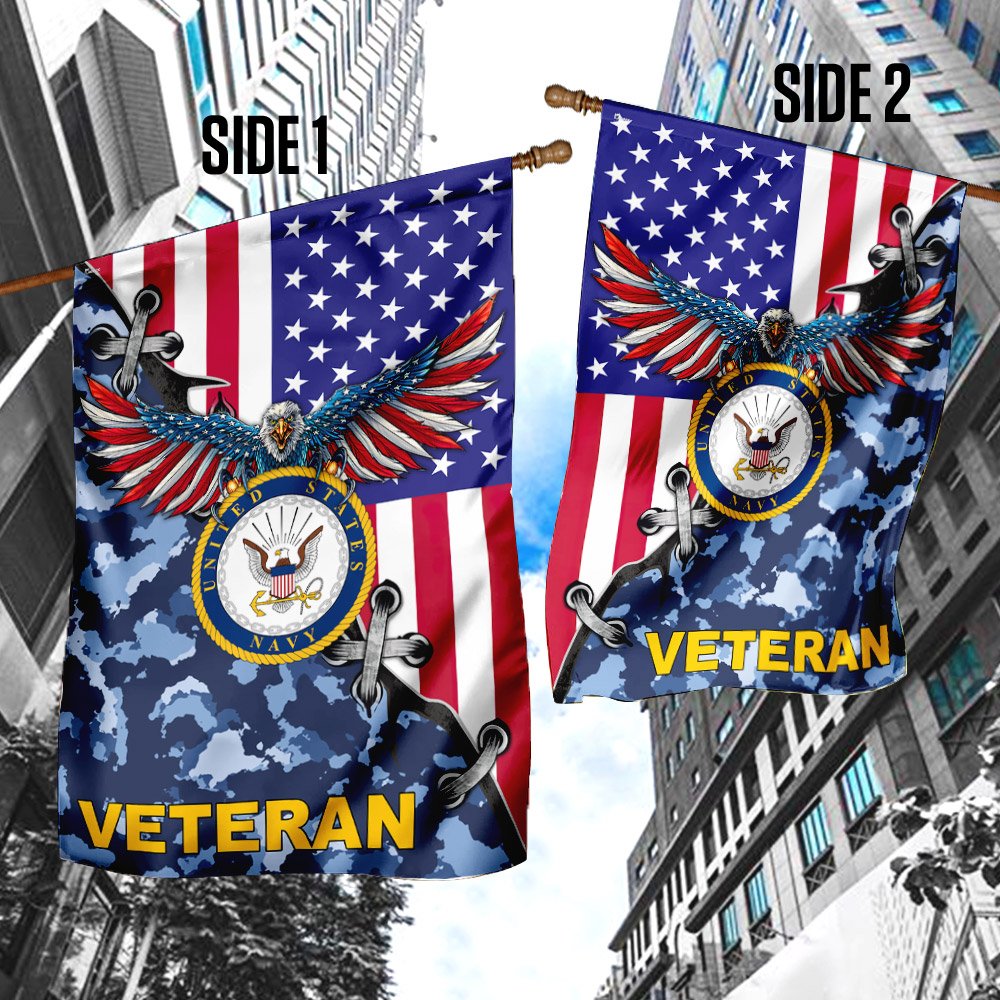 United States Navy Veteran American US Flag