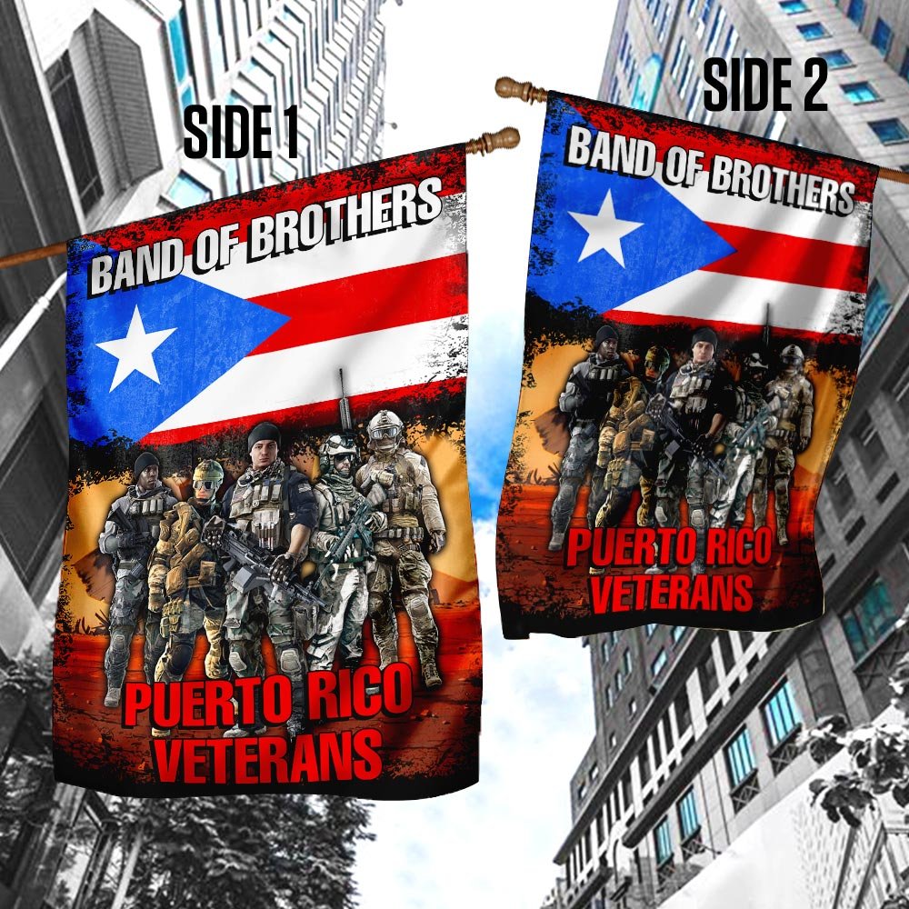 Band Of Brothers Puerto Rico Veterans Flag