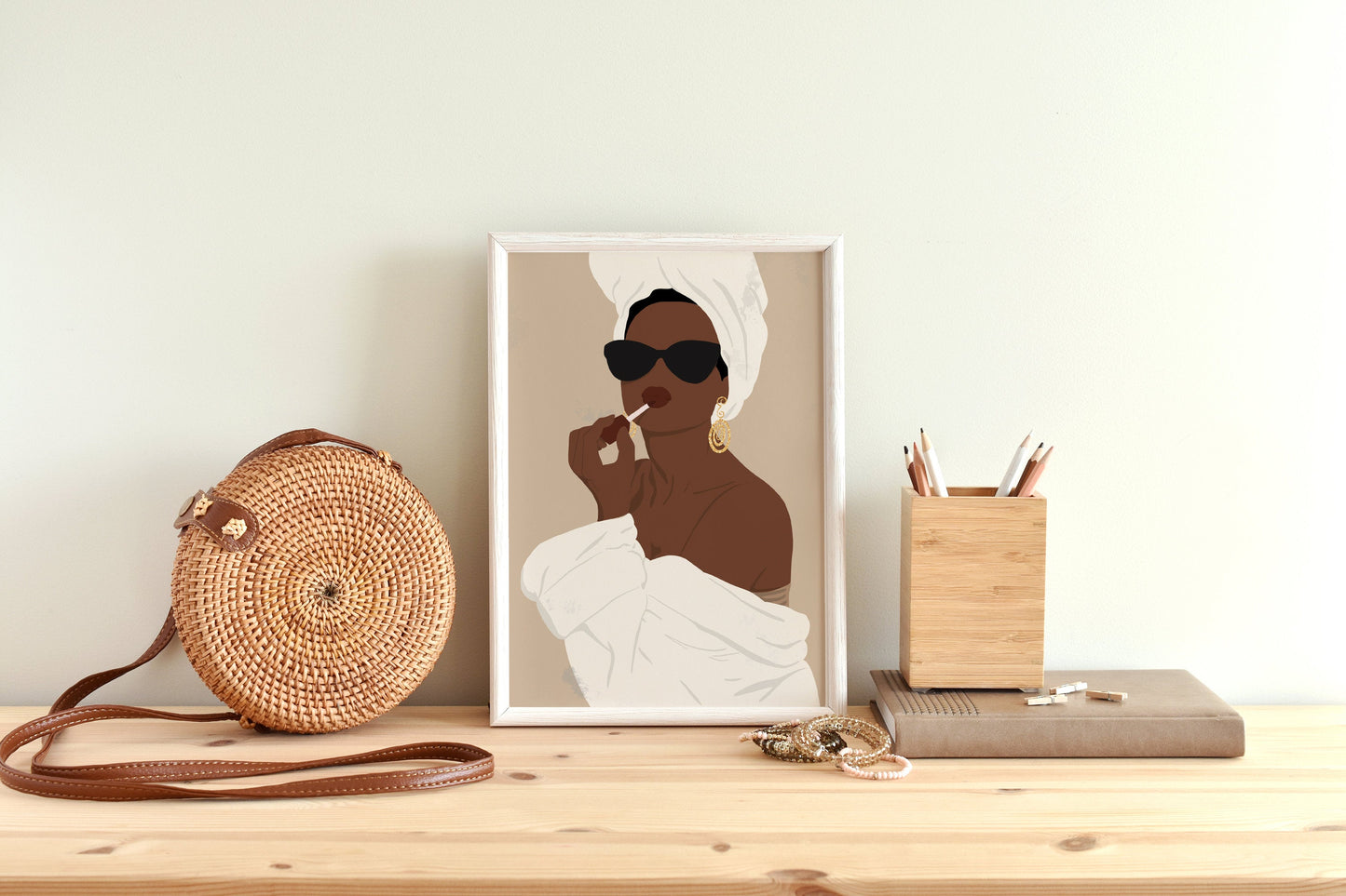 Black Woman Wall Art African American Wall Art African Woman Art INSTANT DOWNLOAD Black Girl Print Fashion Print Woman Illustration Girl art