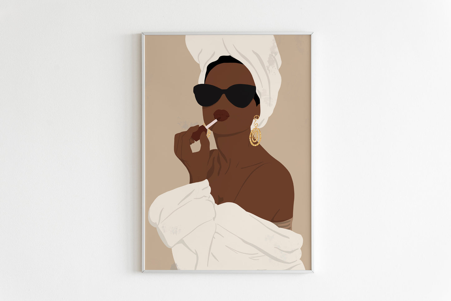 African American Woman Art, INSTANT DOWNLOAD, Fashion Print Art, Black Woman Art Print, Black Girl Poster, Boho Wall Decor, Portrait Art.