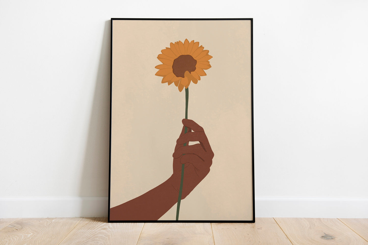 Black Woman Art, Black Art, Flower Girl, Flower Lover Art, Black Girl Art Print, Digital Art, INSTANT DOWNLOAD, Flower Art, Black Girl Print
