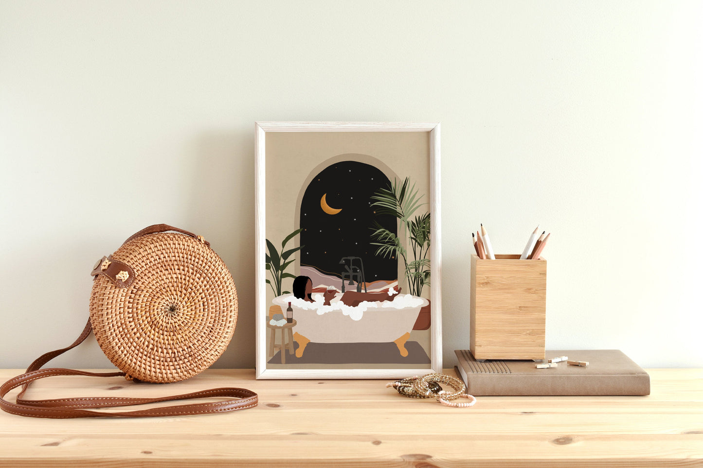 Black Woman in bathtub art,Black woman art, Black art, African woman art, Female in bathtub, Black girl print, Bath art, Black girl poster