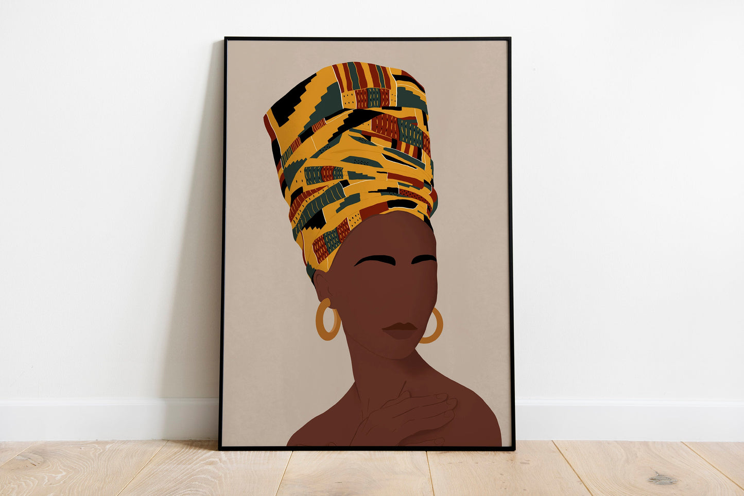 Black Woman Art, African Woman Art, Black Art, African Woman Wrap Art, Art, Woman Art Deco, Boho Art.