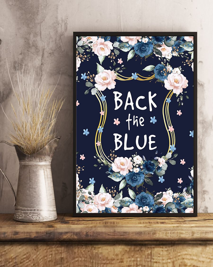 Back The Blue Flower Poster Vintage Room Home Decor Wall Art Gifts Idea - Mostsuit