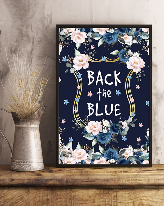 Back The Blue Flower Poster Vintage Room Home Decor Wall Art Gifts Idea - Mostsuit