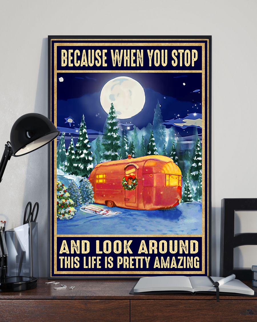 Camping Canvas Prints Because When You Stop And Look Around Vintage Wall Art Gifts Vintage Home Wall Decor Canvas - Mostsuit