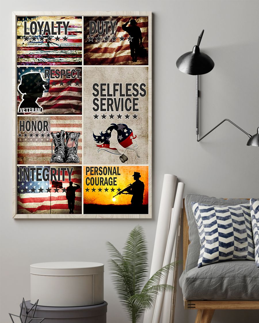 The Loyalty Of Veteran Poster Vintage Room Home Decor Wall Art Gifts Idea - Mostsuit