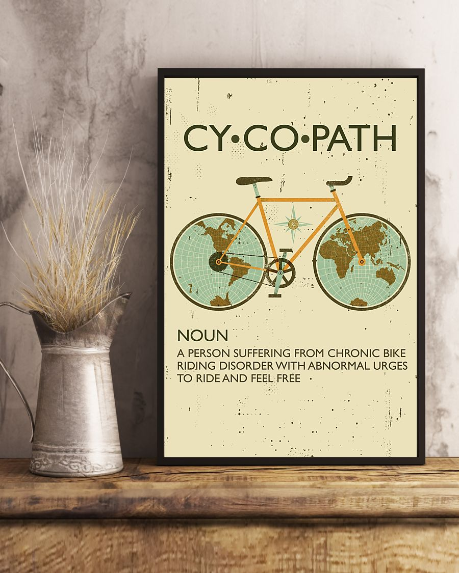 Cycopath Definition Cycling Bicycle Loves Poster Vintage Room Home Decor Wall Art Gifts Idea - Mostsuit