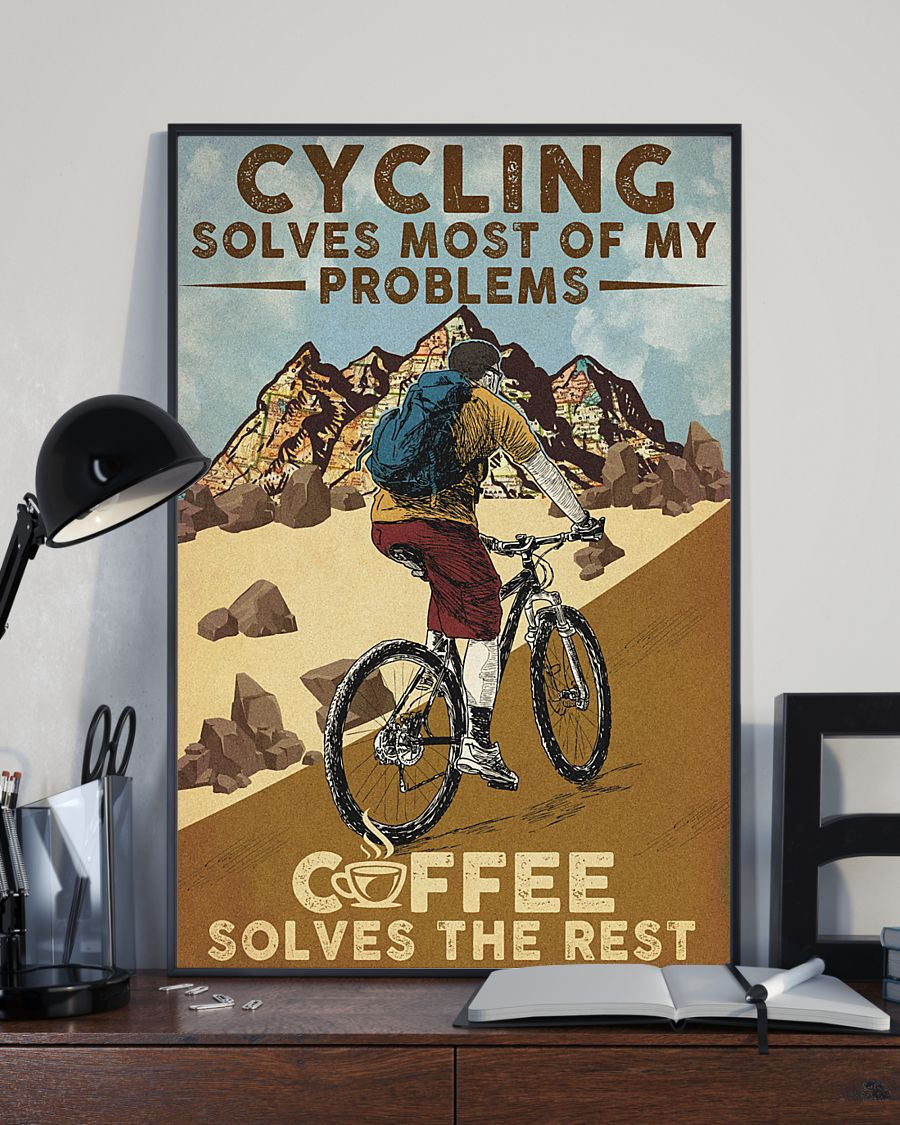 Cycling Solves Most Of My Problems Poster Vintage Room Home Decor Wall Art Gifts Idea - Mostsuit