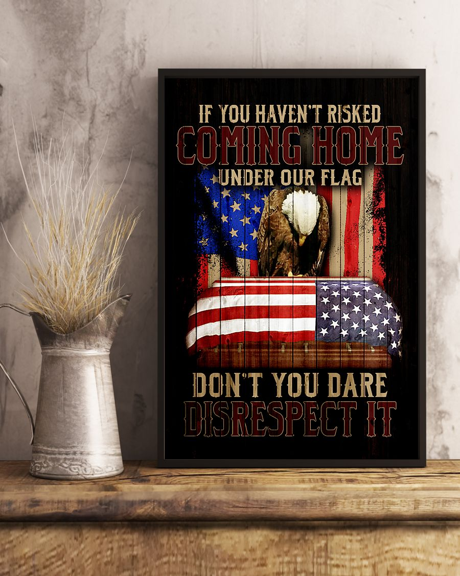 Veteran Eagle Canvas Prints Coming Home Under Our Flag Vintage Wall Art Gifts Vintage Home Wall Decor Canvas - Mostsuit