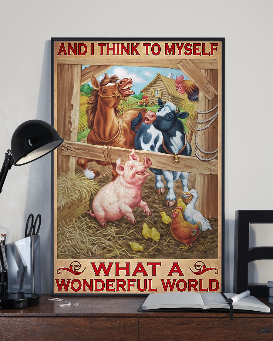 Farmer Farm Canvas Prints What A Wonderful World Vintage Wall Art Gifts Vintage Home Wall Decor Canvas - Mostsuit