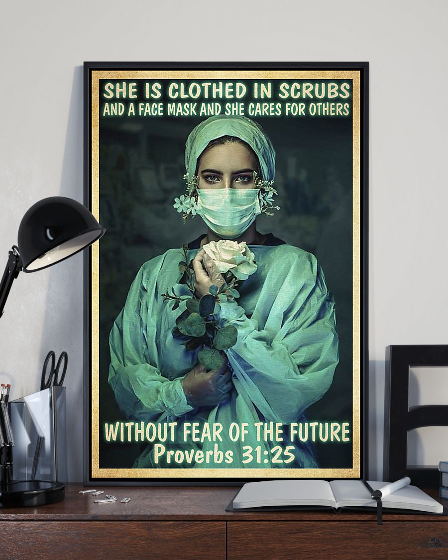 Nurse Poster She Is Clothed In Scrubs Nursing Vintage Room Home Decor Wall Art Gifts Idea - Mostsuit