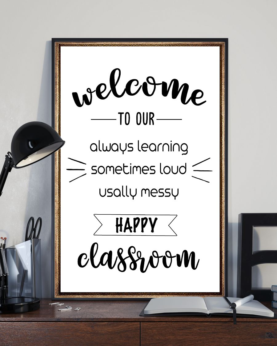 Welcome To Our Classroom Canvas Prints Teacher Wall Art Gifts Vintage Home Wall Decor Canvas - Mostsuit