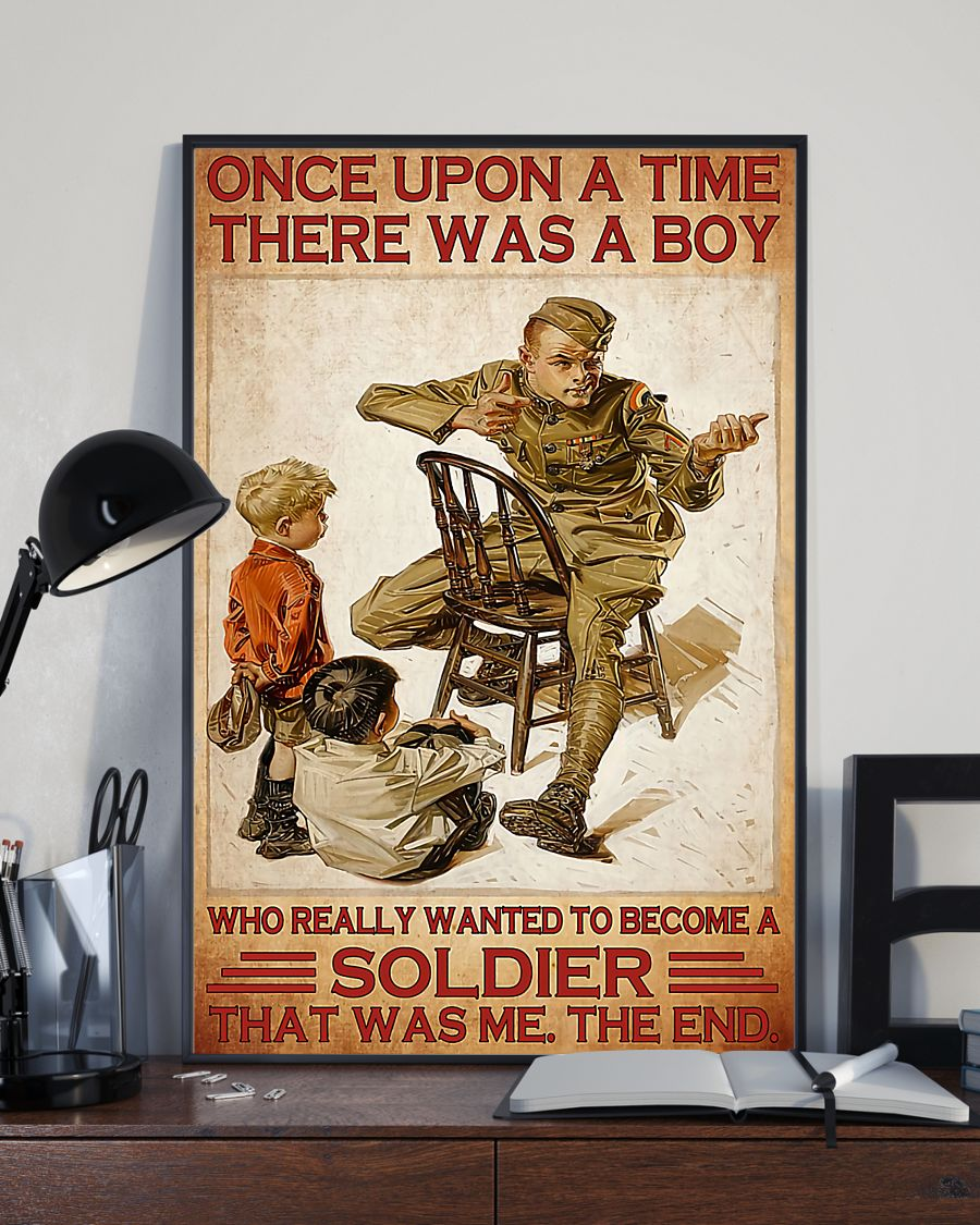 Veteran Military There Was A Boy Who Really Wanted To Become A Soldier Poster Vintage Army Room Home Decor Wall Art Gifts Idea - Mostsuit