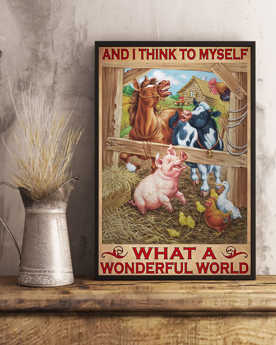 Farmer Farm Canvas Prints What A Wonderful World Vintage Wall Art Gifts Vintage Home Wall Decor Canvas - Mostsuit