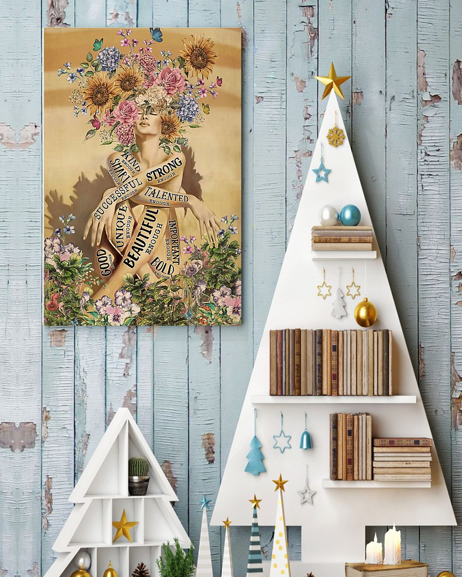 Garden Strong Girl Kind Successful Smart Canvas Prints Flowers Vintage Wall Art Gifts Vintage Home Wall Decor Canvas - Mostsuit