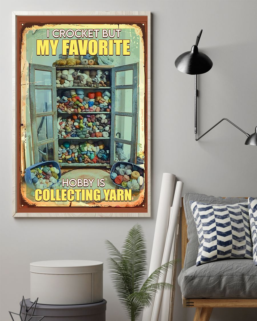 Sewing I Crocket But MY Favorite Hobby Is Collecting Yarn Canvas Prints Vintage Wall Art Gifts Vintage Home Wall Decor Canvas - Mostsuit