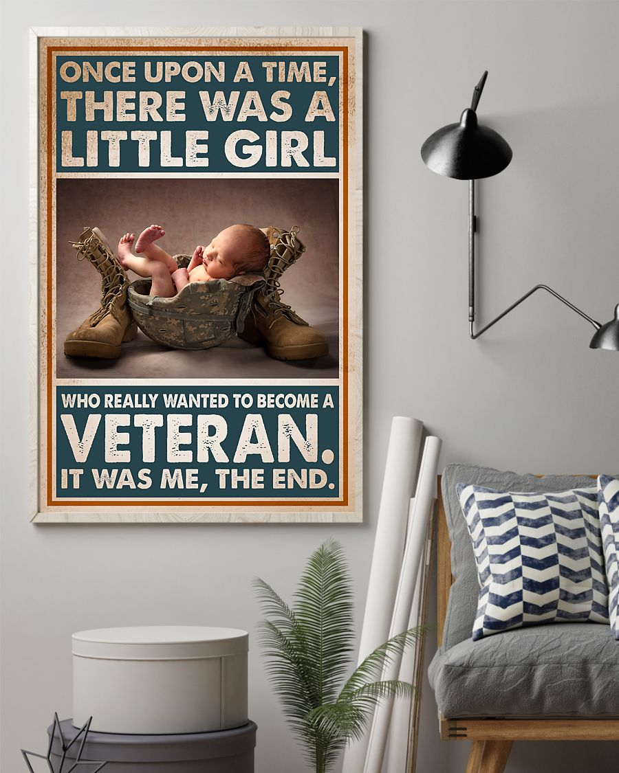 Veteran Canvas Prints Once Upon A Time There Was A Girl Vintage Wall Art Gifts Vintage Home Wall Decor Canvas - Mostsuit