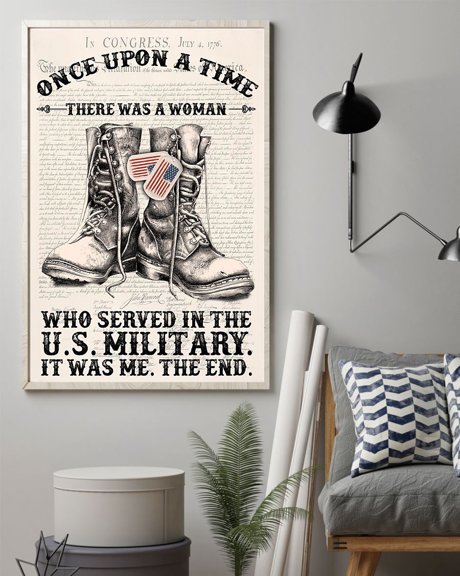 Served In The US Military Veteran Poster Once Upon A Time Vintage Room Home Decor Wall Art Gifts Idea - Mostsuit