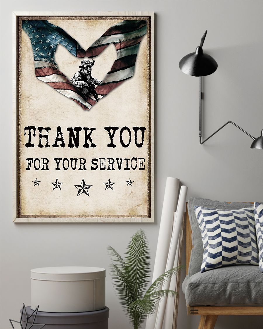 Thank Women Veterans Canvas Prints Vintage Wall Art Gifts Vintage Home Wall Decor Canvas - Mostsuit