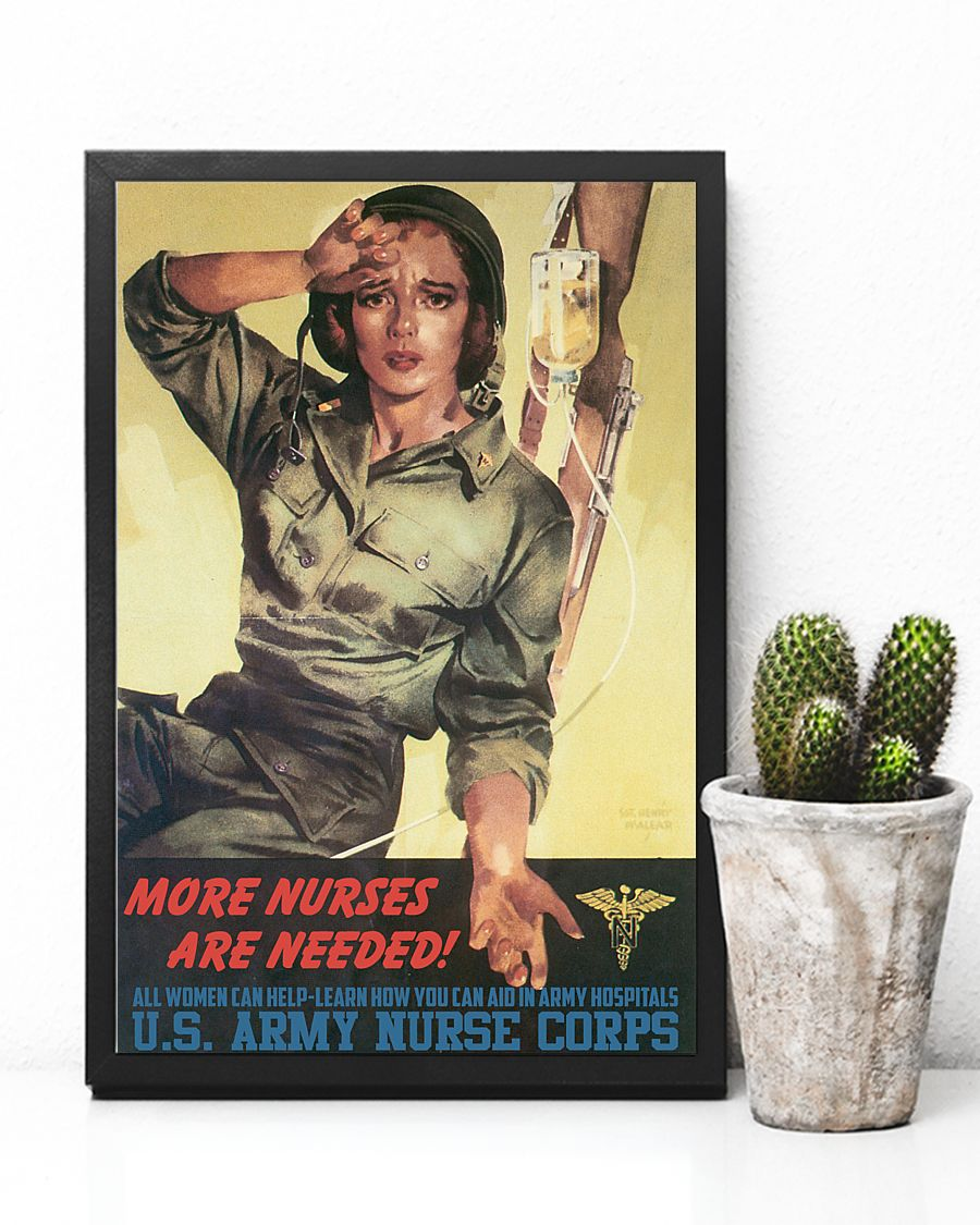 Proud Nurse In The Military Poster Vintage Room Home Decor Wall Art Gifts Idea - Mostsuit