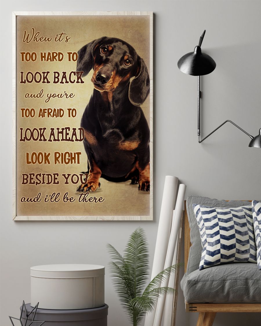 Dachshund Beside You Canvas - Gifts for Dog Lover | Puppies Home Room Wall Art - MostSuit