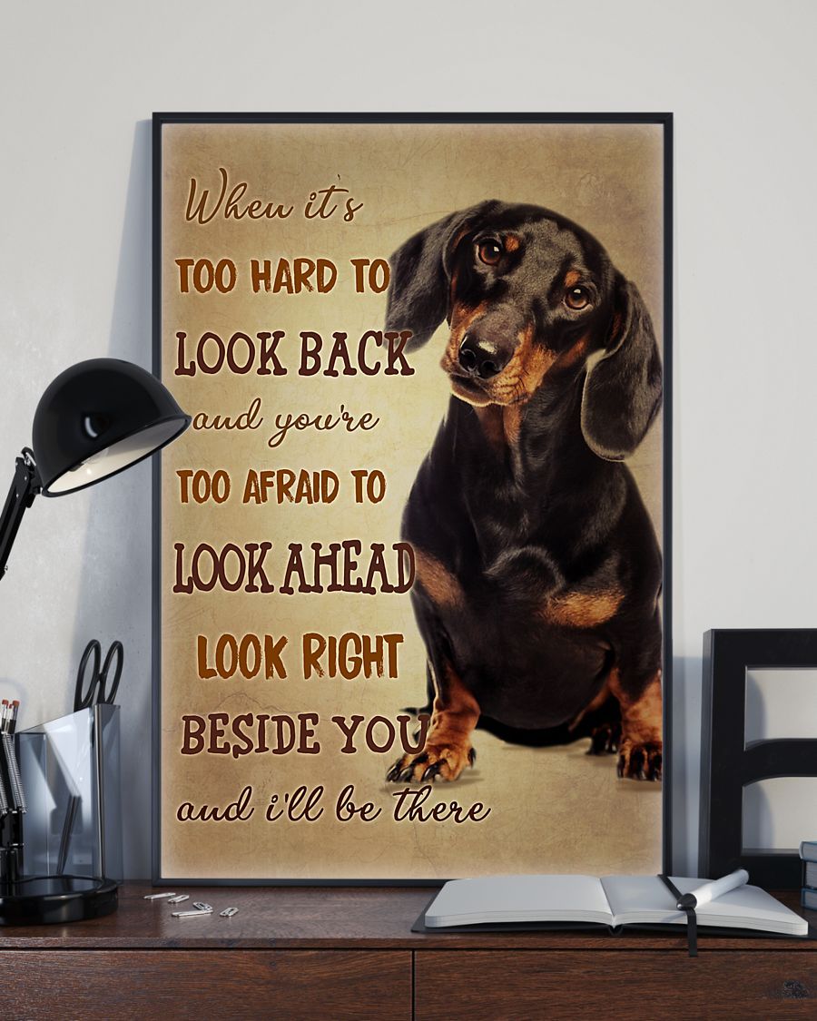 Dachshund Beside You Canvas - Gifts for Dog Lover | Puppies Home Room Wall Art - MostSuit