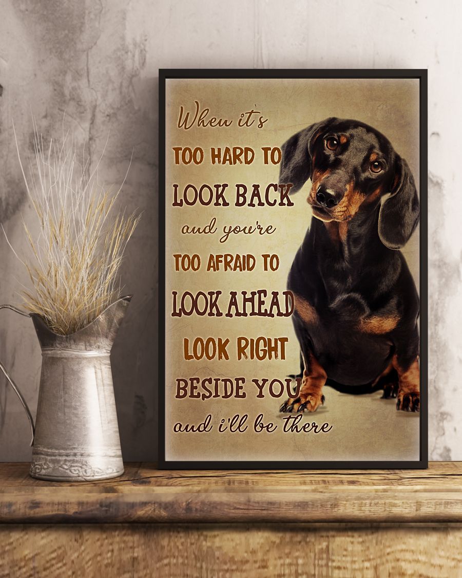 Dachshund Beside You Canvas - Gifts for Dog Lover | Puppies Home Room Wall Art - MostSuit