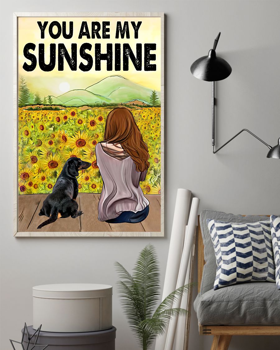 Dachshund You Are My Sunshine Canvas - Gifts for Dog Lover | Puppies Home Room Wall Art - MostSuit