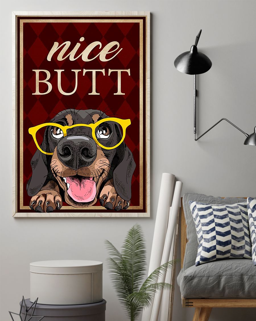 Dachshund Nice Butt Canvas - Gifts for Dog Lover | Puppies Home Room Wall Art - MostSuit