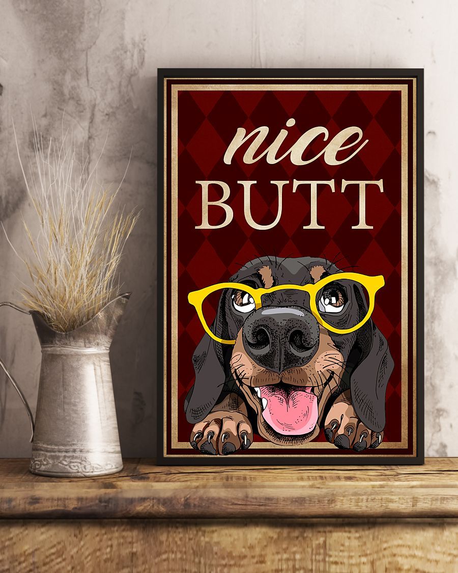 Dachshund Nice Butt Canvas - Gifts for Dog Lover | Puppies Home Room Wall Art - MostSuit