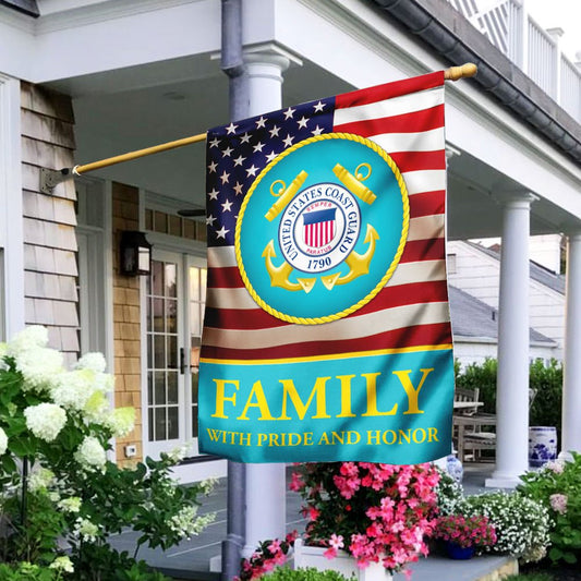 Family With Pride And Honor U.S. Coast Guard Flag